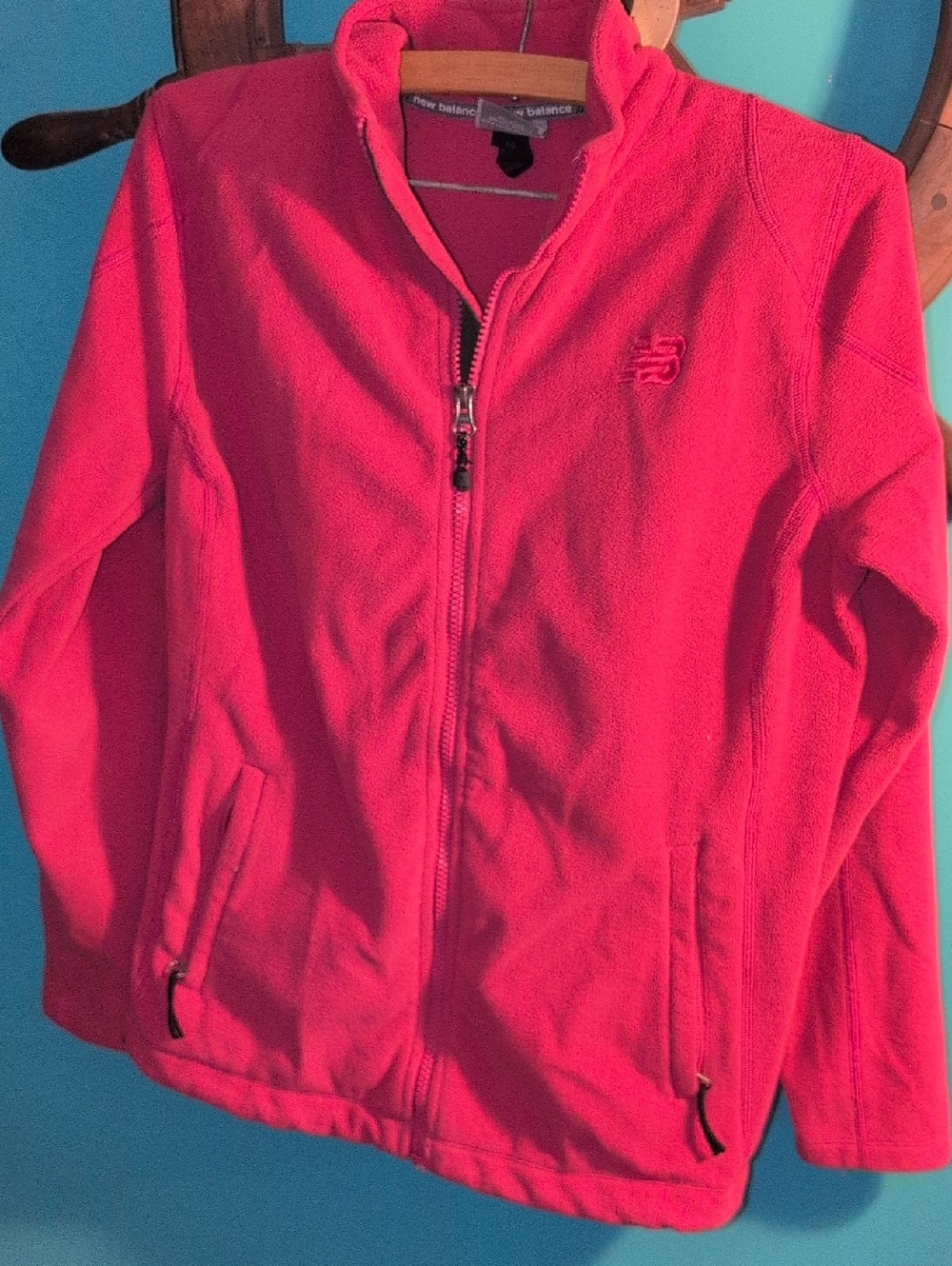 New Balance Hot Pink Fleece Zip-Up Jacket – Girls